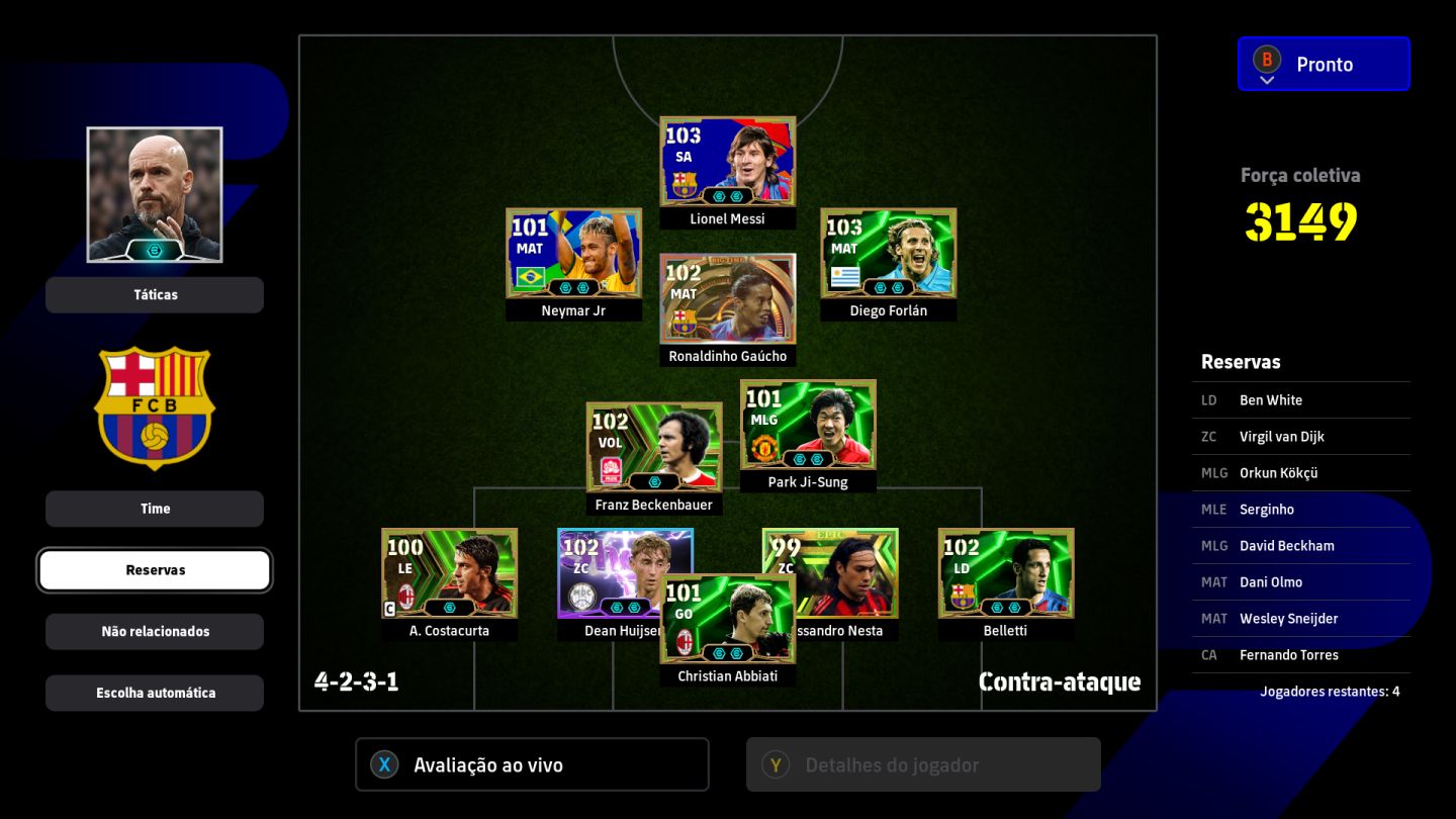 CONTA EFOOTBALL STEAM+FIFA21[ RONALDINHO+ MESSI+ NEYMAR2014 E VARIOS EPICOS