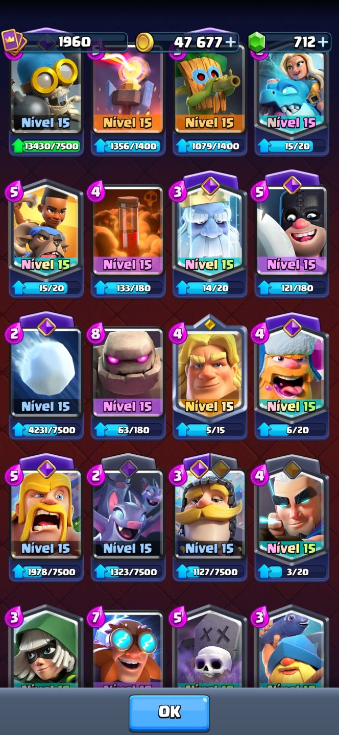 Conta de Clash Royale