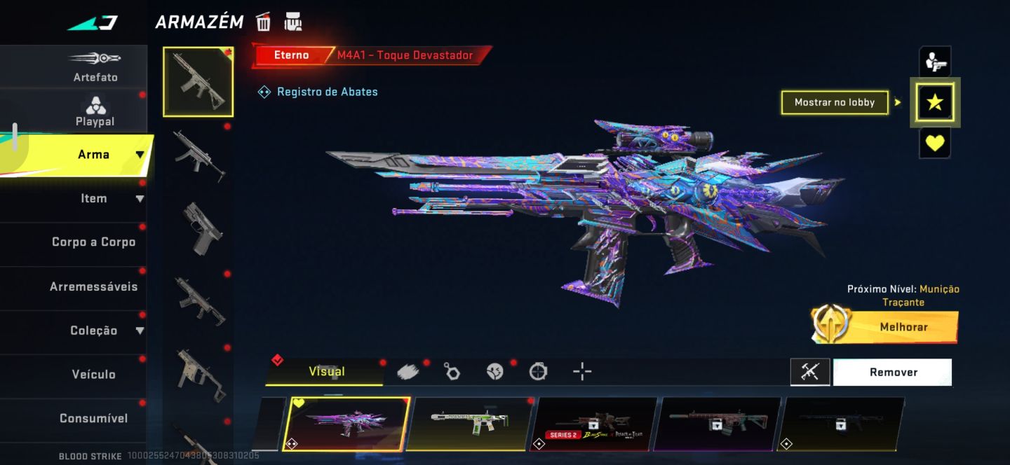 CONTA BLOOD STRIKE M4A1 ETERNA + EMMA NYAN LENDÁRIA + PASSE VETERANO