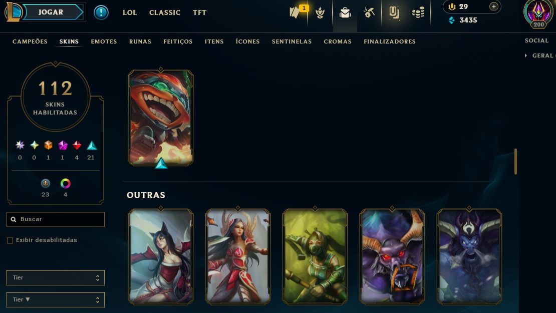Full Acesso - 112 Skins - 140 Campeões - Level 200 SUPER PROMOÇÃO!!!!