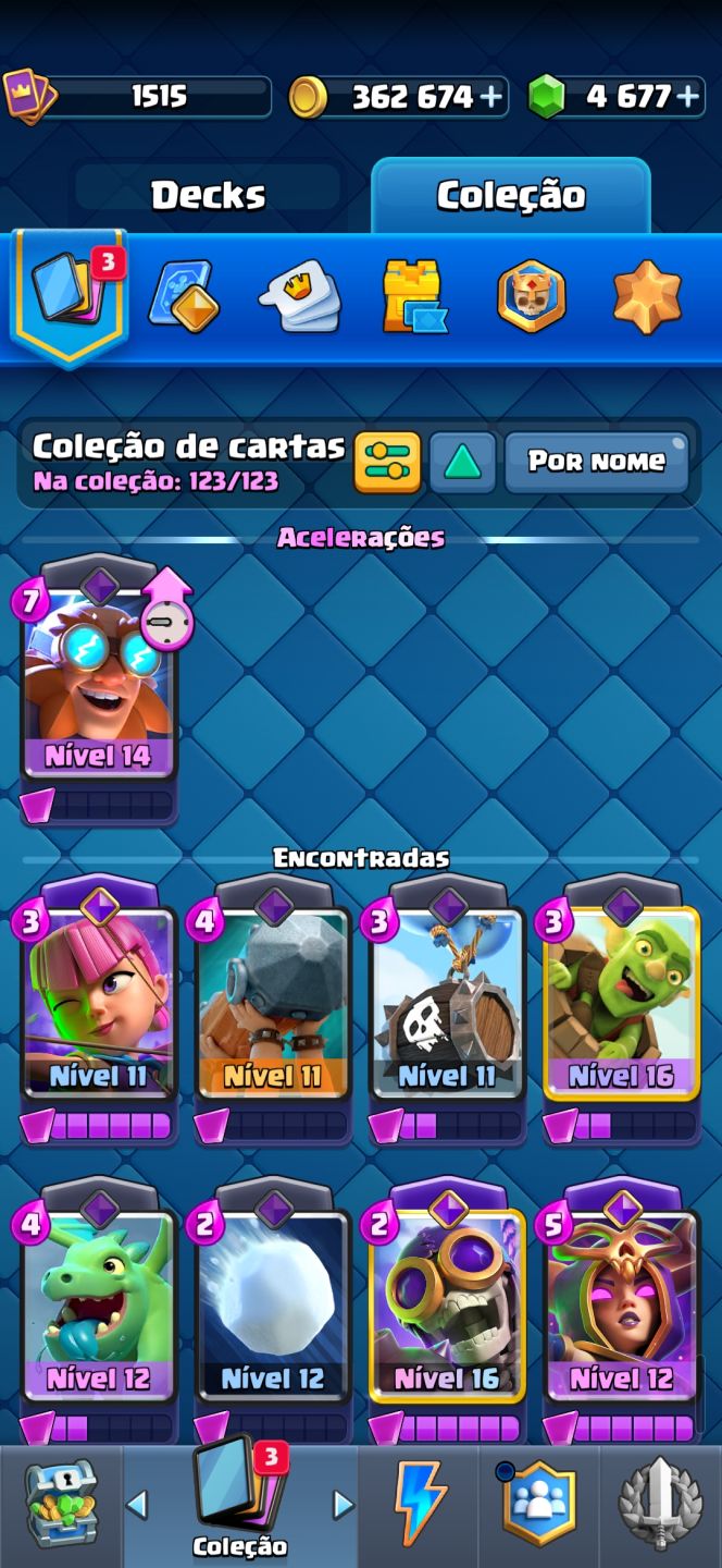 CONTA CLASH ROYALE ARENA 25
