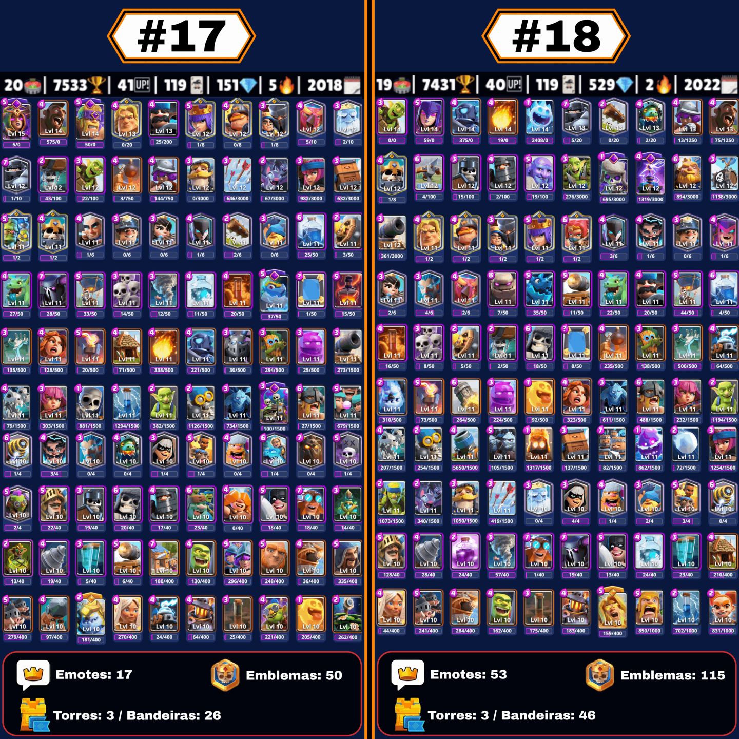 CONTAS CLASH ROYALE | TODAS AS ARENAS, UPADAS, CARTAS NÍVEL 16, EVOLUÇÕES, GEMAS