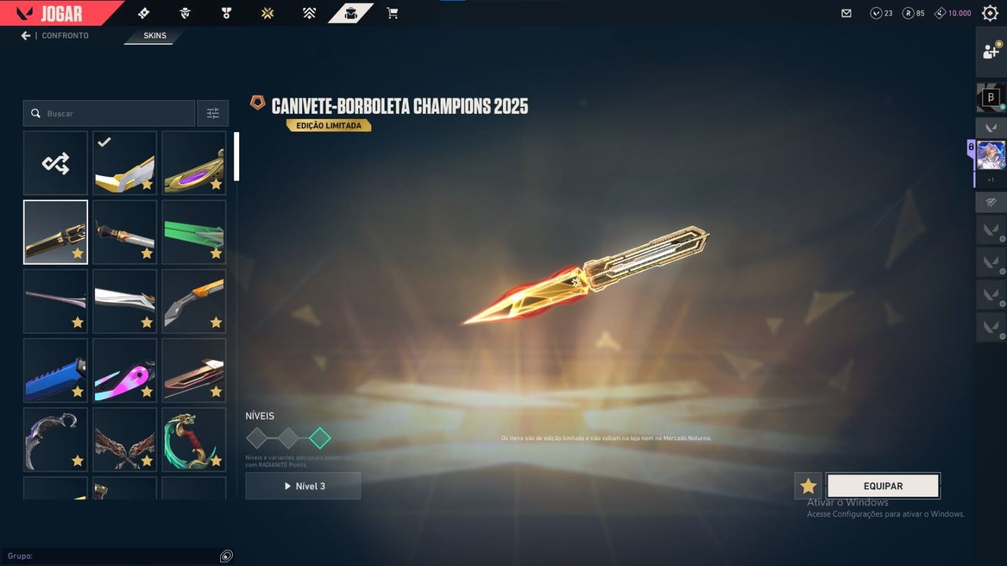 CONTA COM DIVERSAS SKINS E CARDS DO BETA