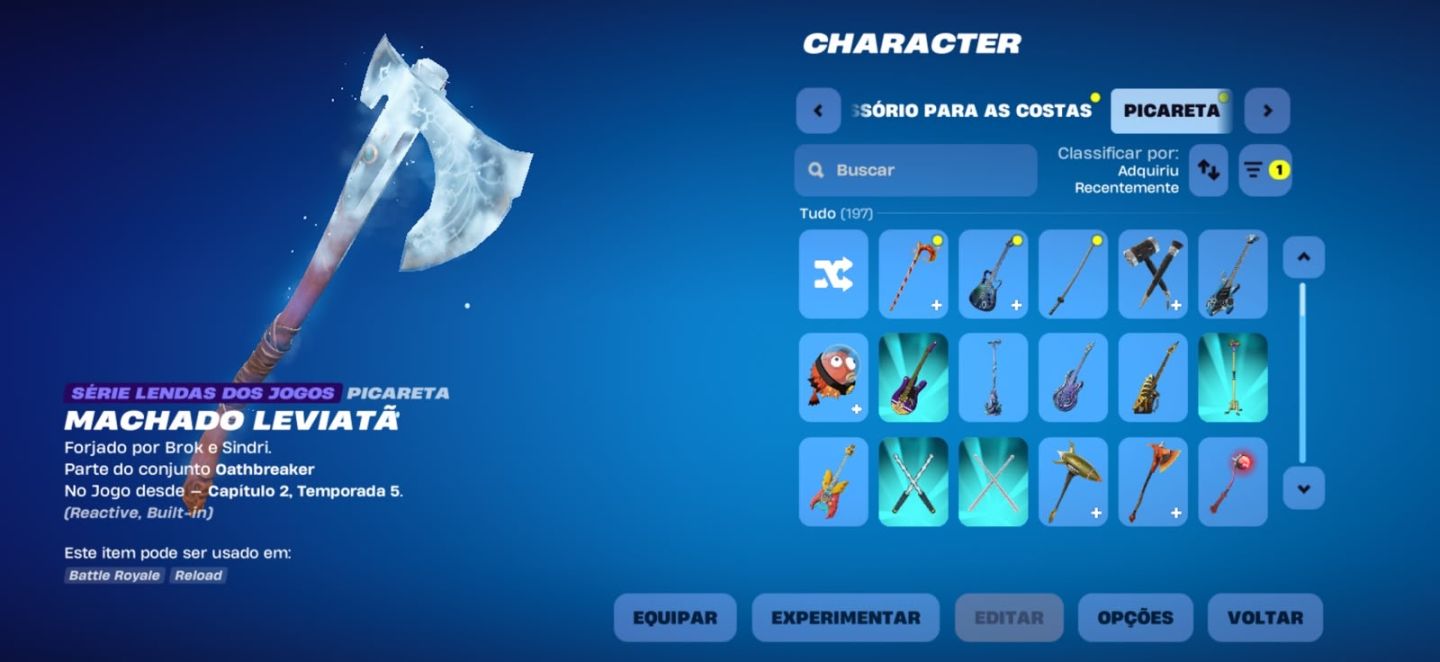 Conta de fortnite antiga (skins, emotes e picaretas raras e diversas)