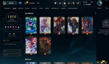 CONTA LEAGUE OF LEGENDS ESMERALDA II 1850 SKINS
