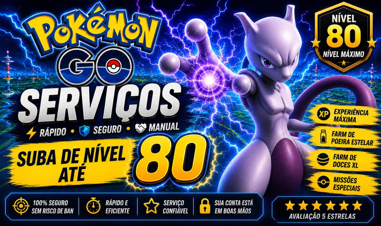 (Mega promoção somente hoje) Pokémon GO UP | XP, Stardust, Eventos e Level 80