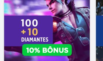 Gift card Free fire 110 diamantes e bônus surpresa