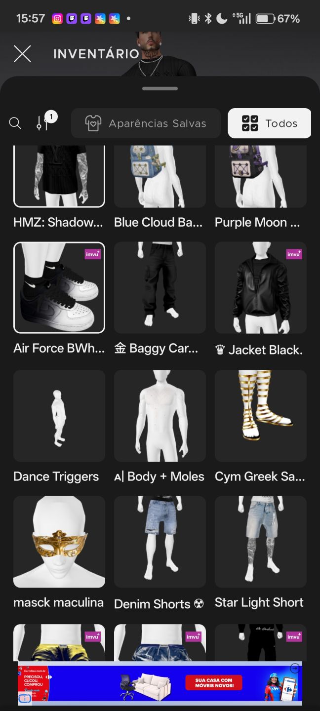 CONTA IMVU AP E AGE, COM KID E ADULTO