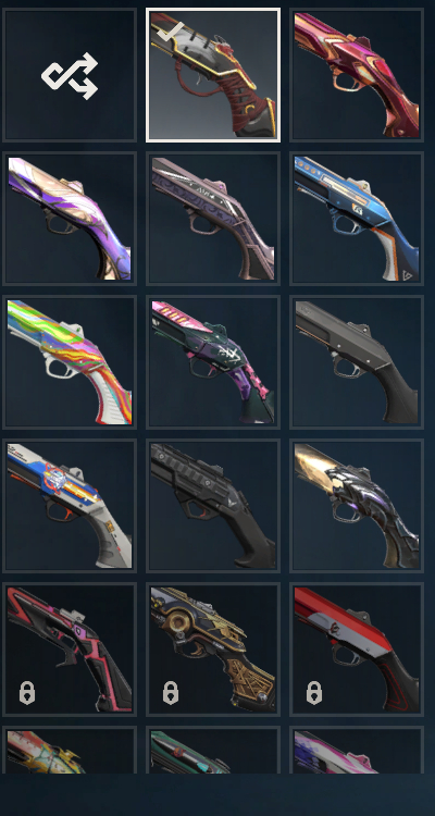 CONTA FULL SKINS - INVENTÁRIO VERMELHO/BRANCO/AZUL/ROXO - DIMA 3