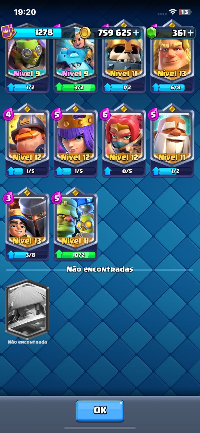 CONTA CLASH ROYALE ARENA 21
