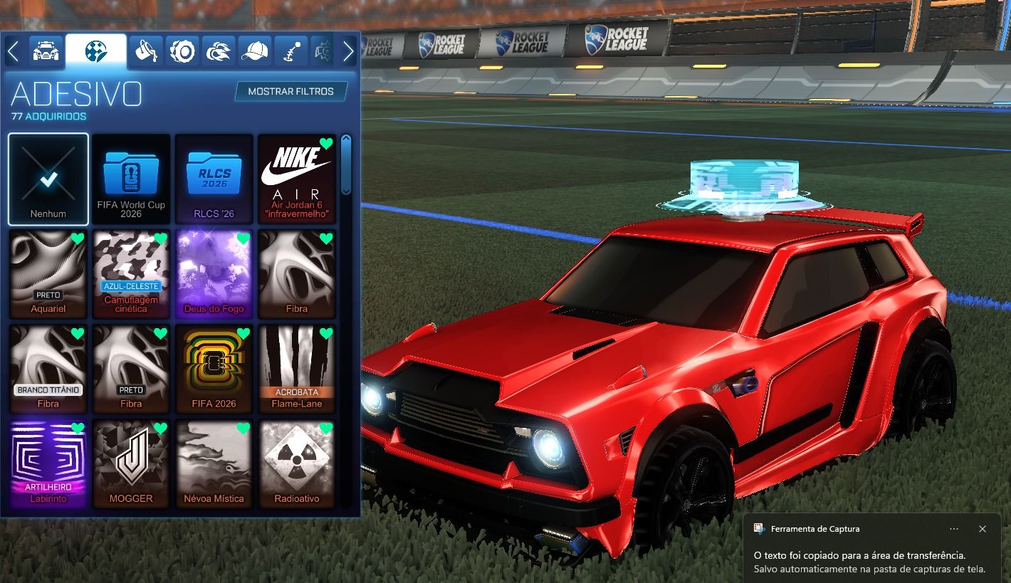 Conta Rocket League | FENNEC PRETO+ ARMA NUCLEAR BT+ DEUS DO FOGO | ENTREGA AUTO