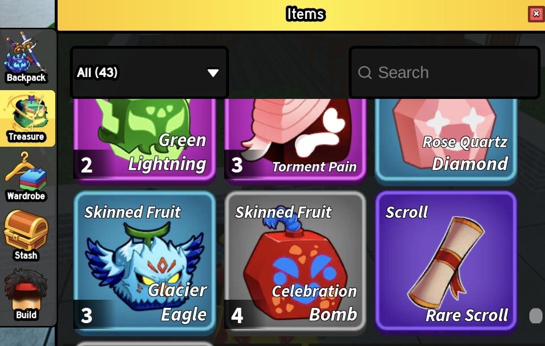 FRUTAS BLOX FRUITS E SKINS/MUTAÇÕES (não são contas)