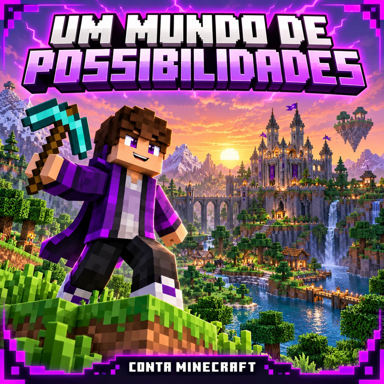 Minecraft Java + Bedrock | Todos os dados alteráveis | Entrega em até 1h