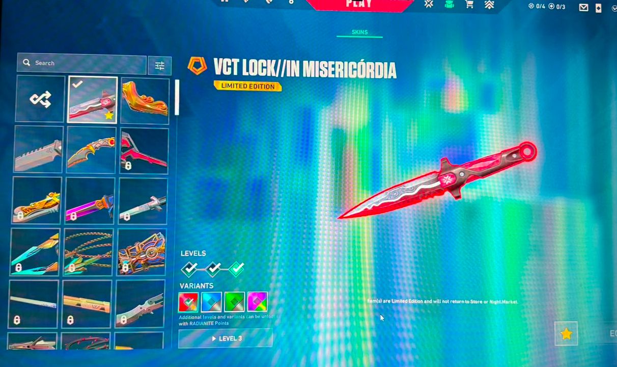CONTA VALORANT À VENDA SKINS RARAS