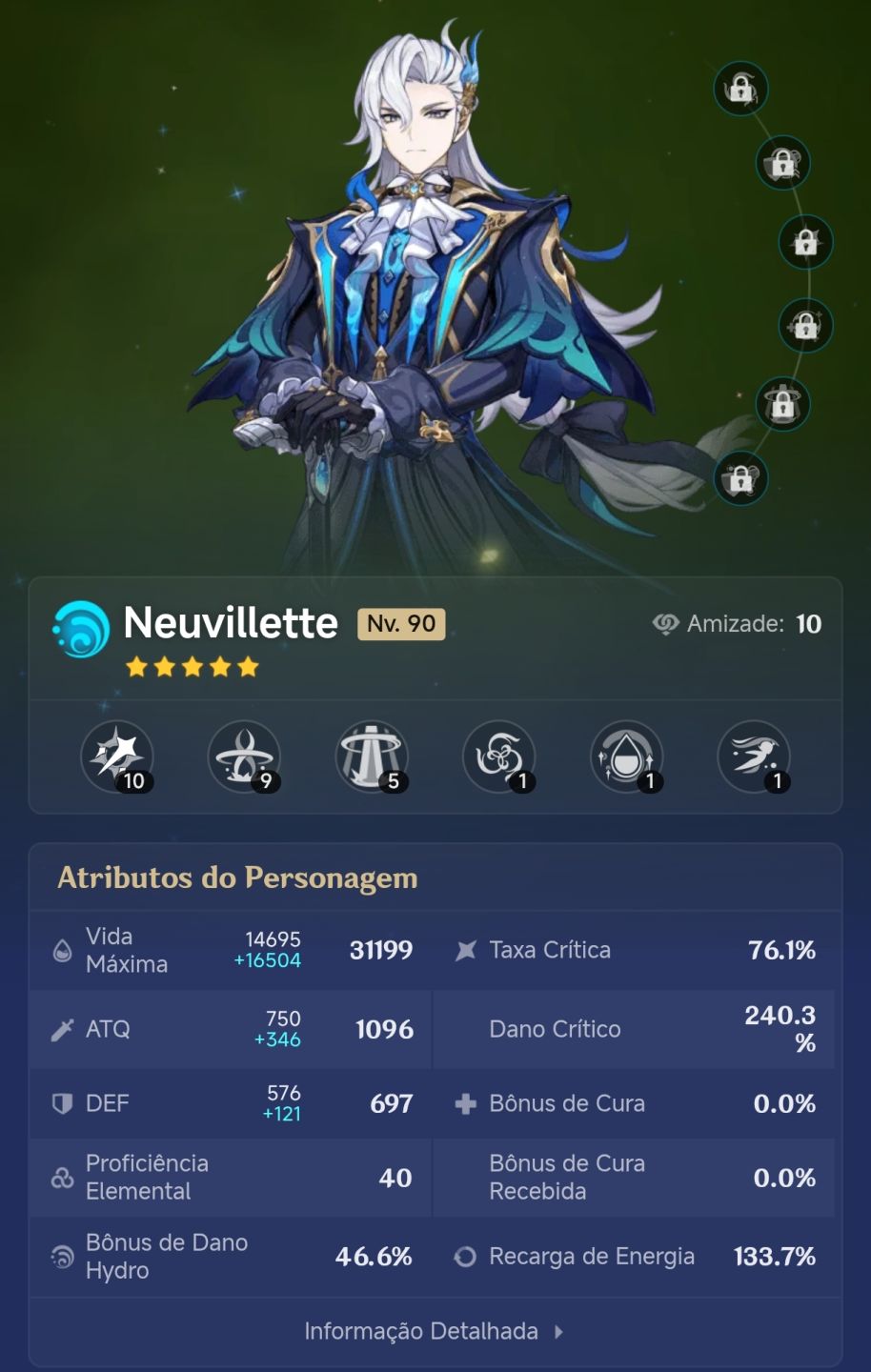 CONTA GENSHIN IMPACT AR59 | FURINA R1 + NEUVILLETE R1 + RAIDEN R1 + NAHIDA C1