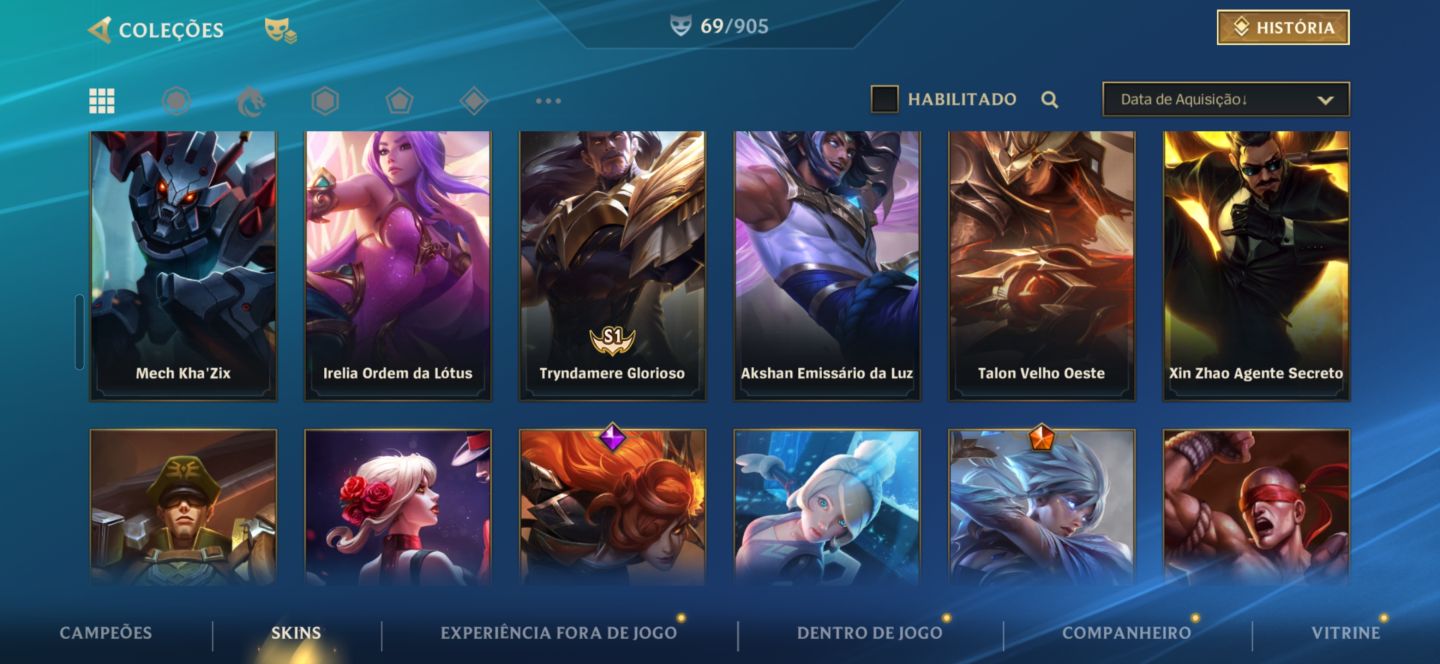 Conta Wild Rift Skins de Eventos / Mestre 3