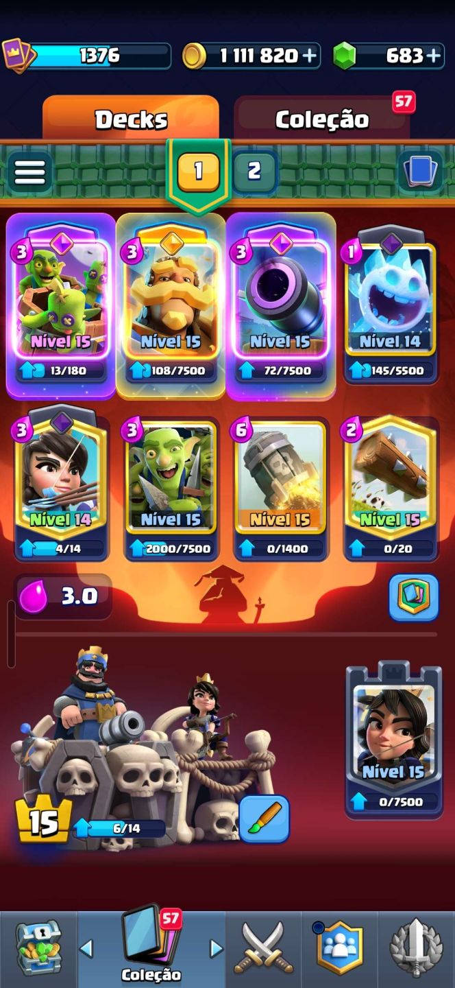 CONTA CLASH ROYALE MUITA EVO FOCADA EM LOG BAIT