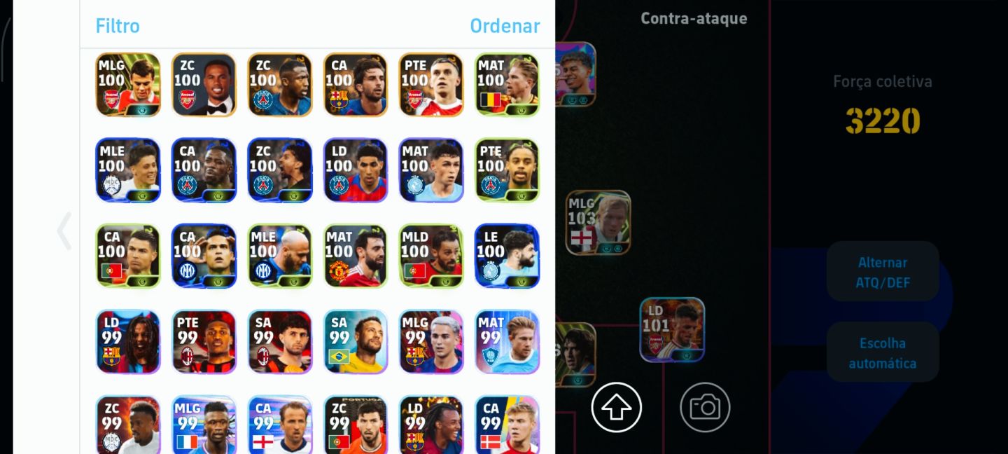 CONTA DE EFOOTBALL COM FORÇA 3220 PRA SAIR LOGO!!!