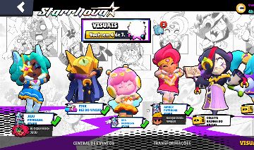 Conta de brawl stars com skins da atualização (star nova) entre outras