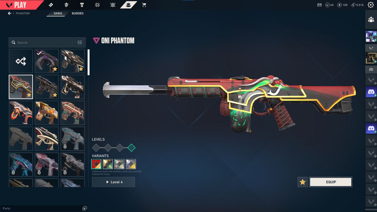 Conta de valorant com skins top e variedade