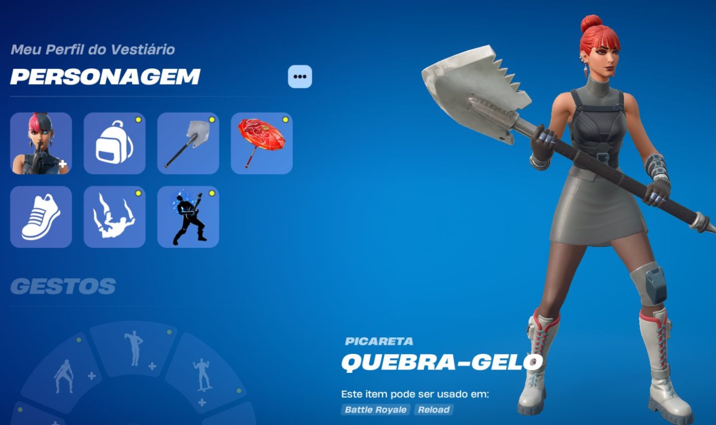 CONTA FORTNITE BASICA, LIDER DA EQUIPE AZUL