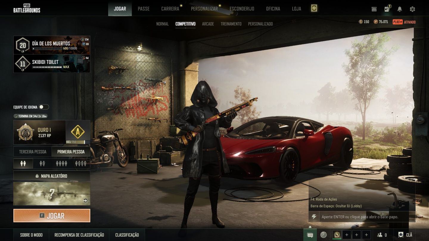 Conta PUBG Mestre | 4+ Skins Progressivas + 2600h Steam lvl 60
