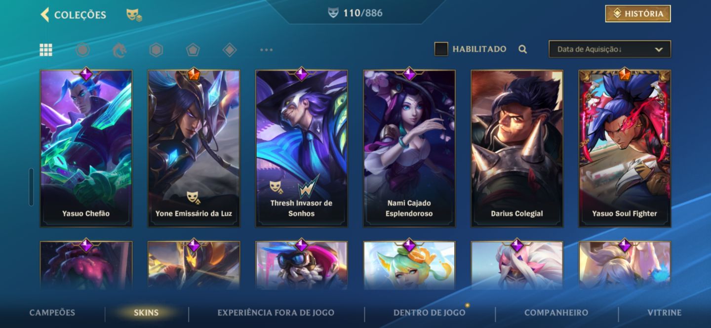Conta WR top pra deixar como main