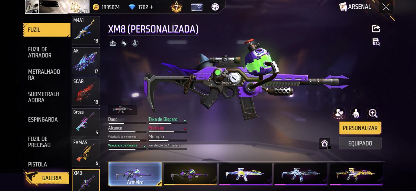 Conta MUITO Gemada FF | Prime 7