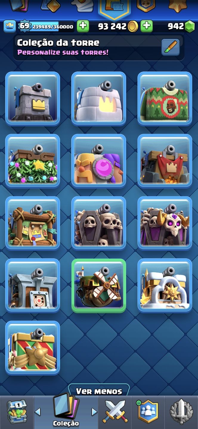Conta clash royale mt bem updada 11k+trofeus