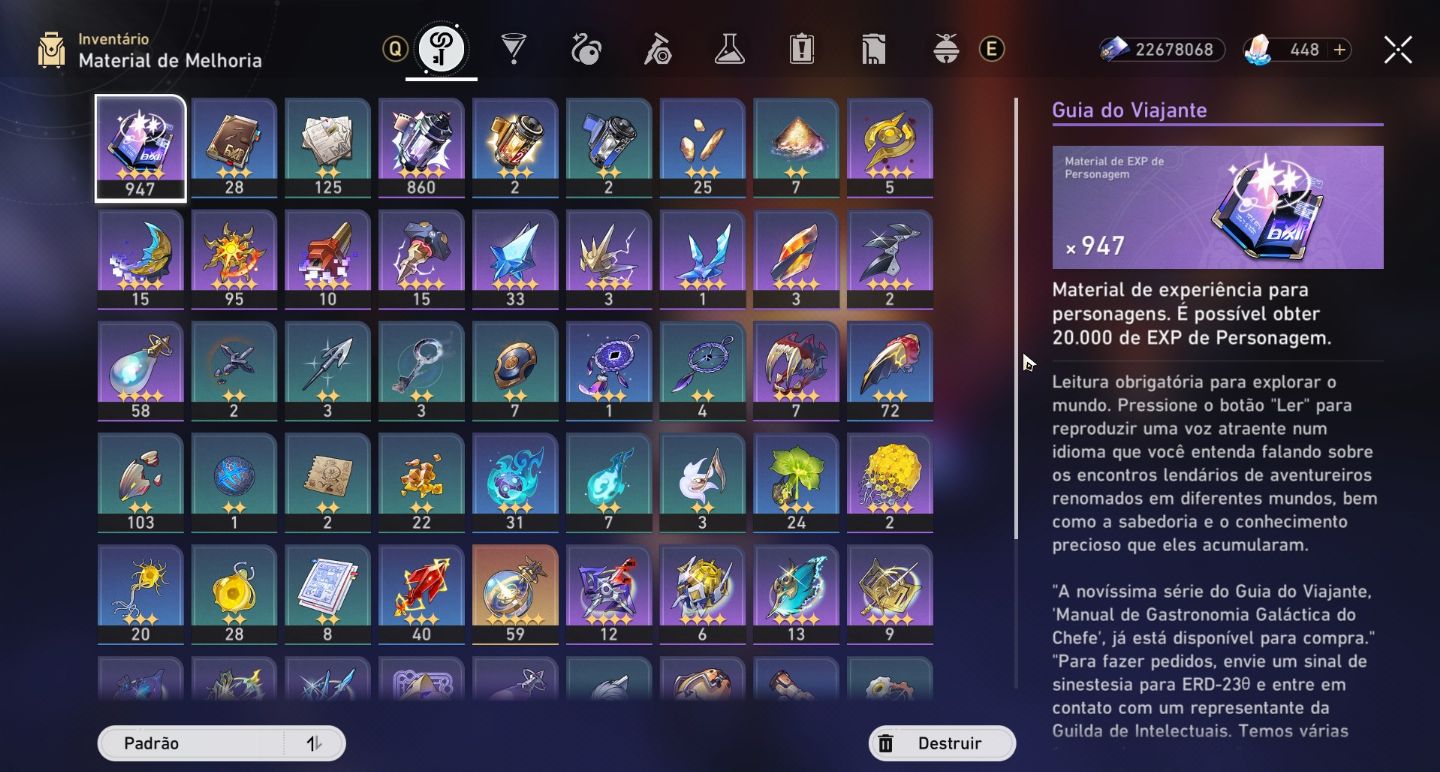 Conta Honkai: Star Rail TL:70, 24 Personagens T5 e 13 cones T5 + Skin + Eidolons