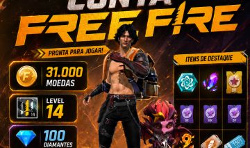 Conta Free Fire Level 14 + 100 Diamantes e 31 Mil Moedas | Envio Rápido