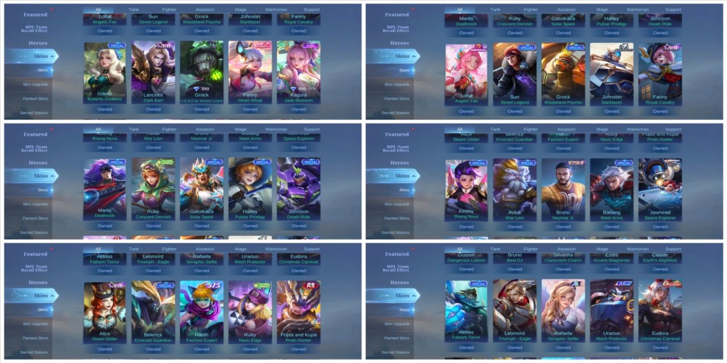 CONTA MLBB FA | VALE GAARA | NATALIA COLLECTOR | HARITH LIGHTBORN | EMBLEMAS FUL