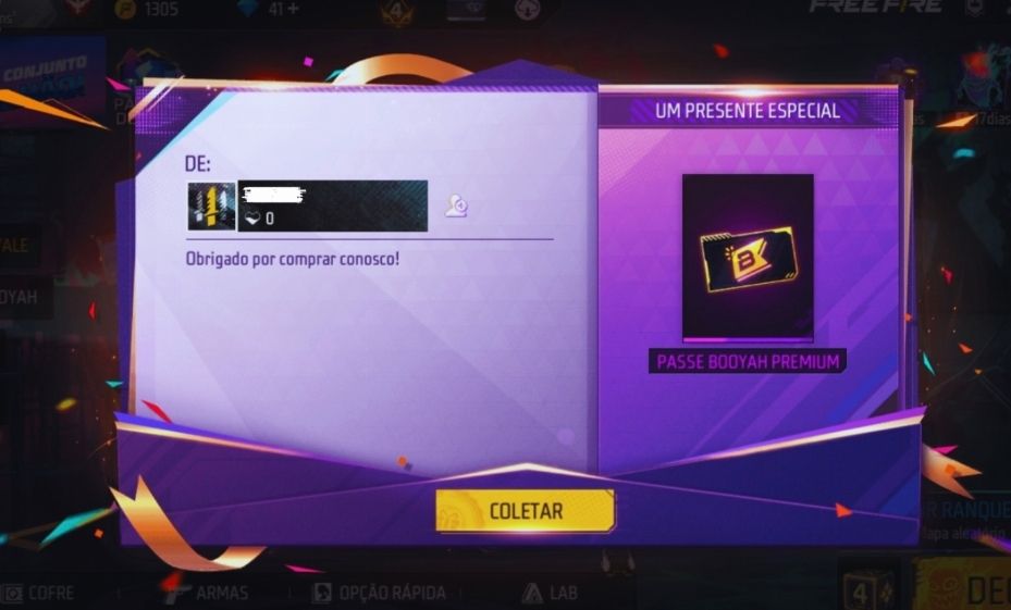 [MAIS VENDIDO] PASSE BOOYAH PREMIUM FREE FIRE - NÃO PRECISA ADICIONAR!