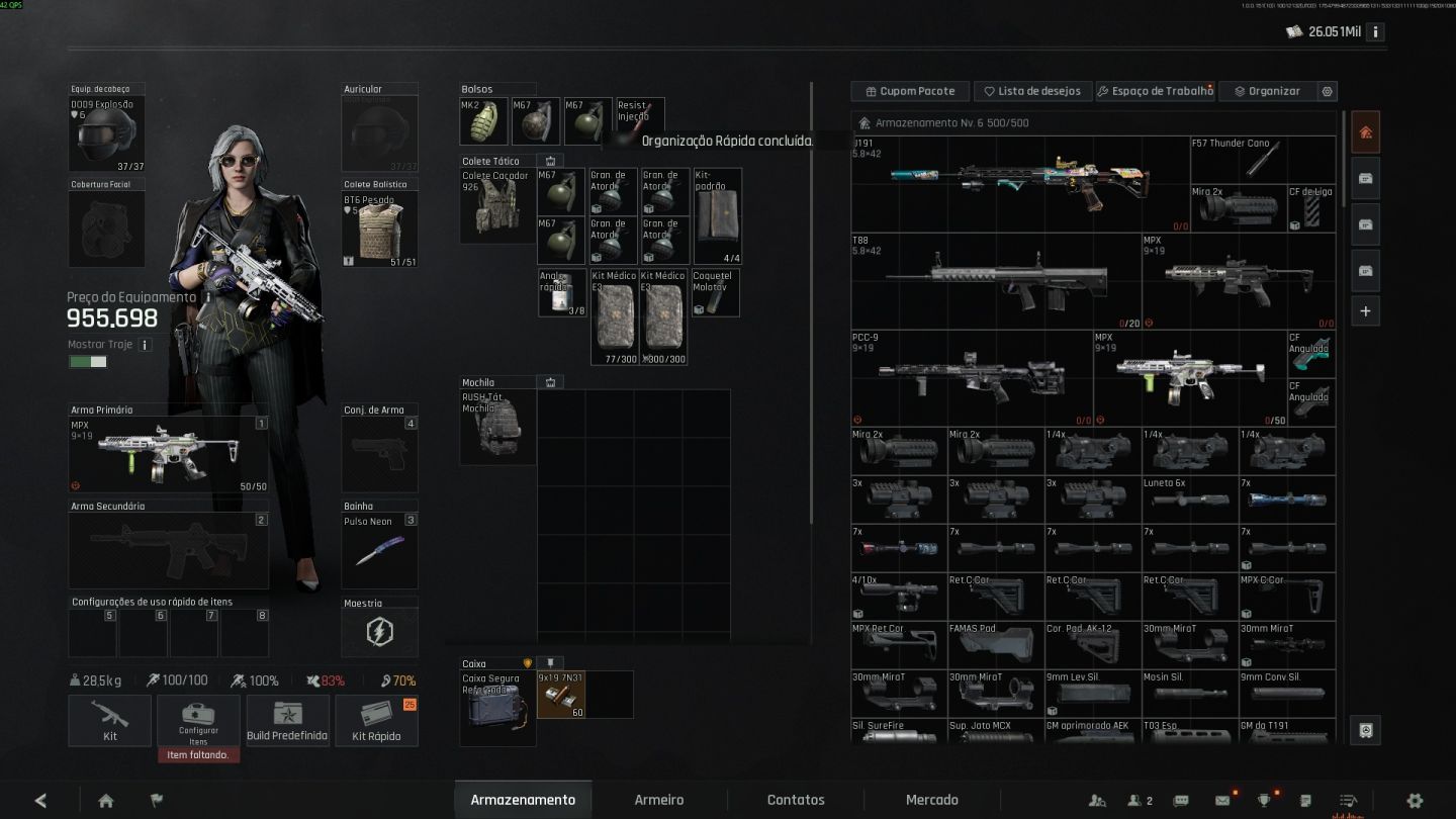 CONTA ARENA BREAKOUT 120M STASH, VARIAS SKINS PAGAS, BUTTERFLY E LUVA NEON!