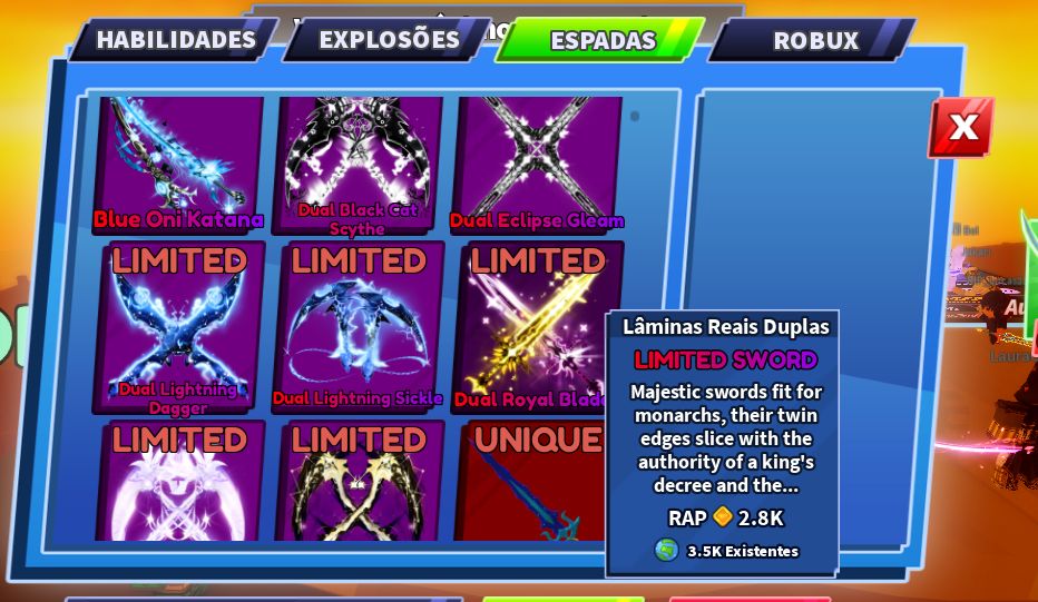 CONTA ROBLOX, UPADA NO BOLA DA MORTE