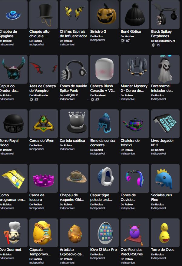 Conta Roblox com mais de 100 mil de Robux gasto