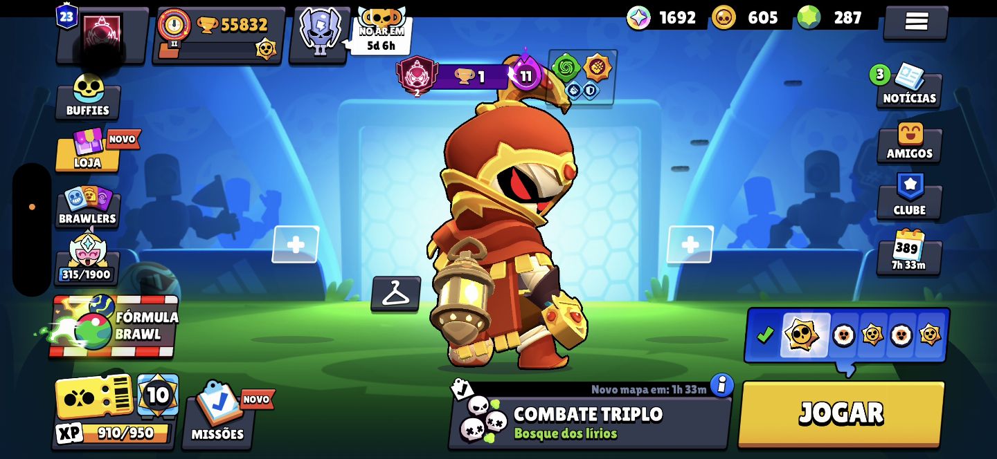 Conta de Brawl stars com 55k de troféus