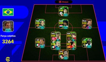 CONTA EFOOTBALL MOBILE COM 3264 DE FORÇA!
