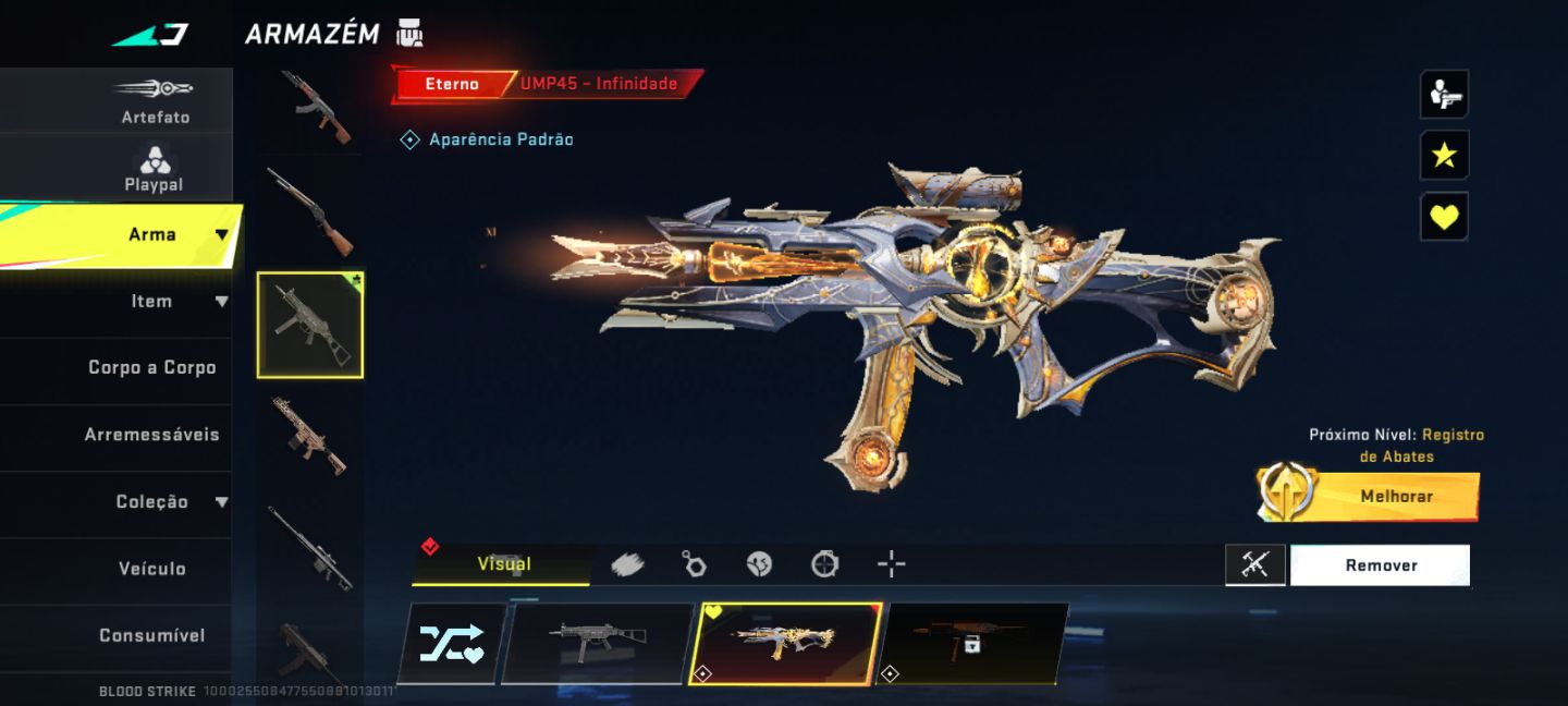 CONTA DE BLOOD STRIKE COM UMP-45 INFINIDADE + CURATIVO!