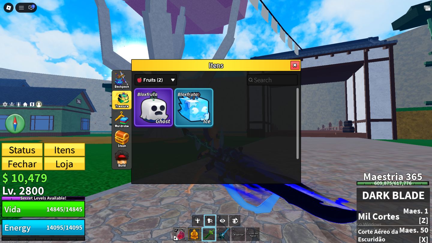 Conta de Blox fruits Completa com Dark blade, Gamepass, Raças v4 3,3m de Bounty