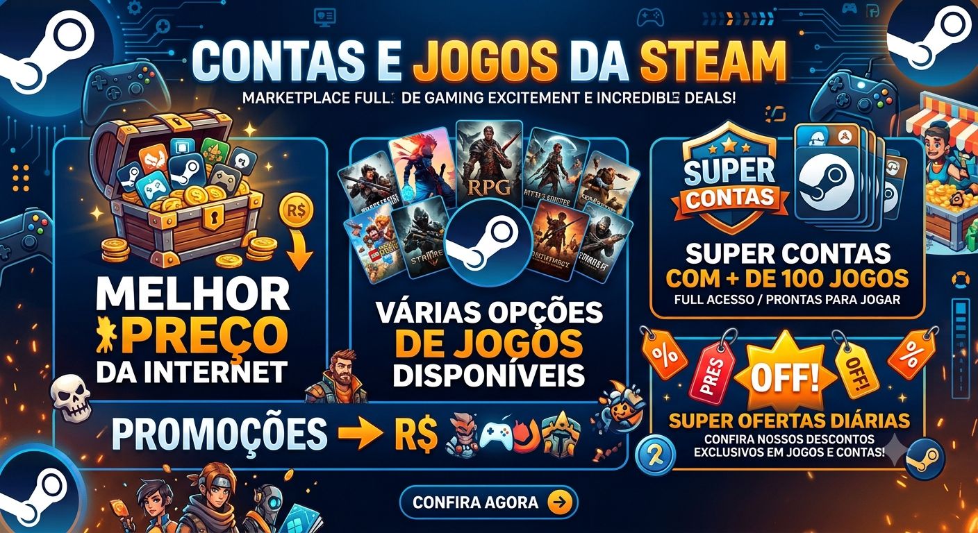 Jogos e super contas da STEAM