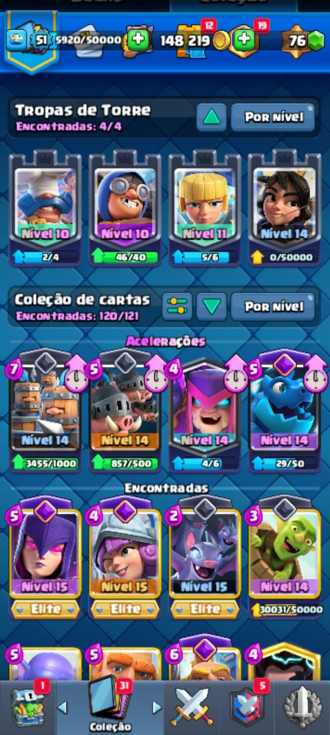 Conta de Clash royale a venda