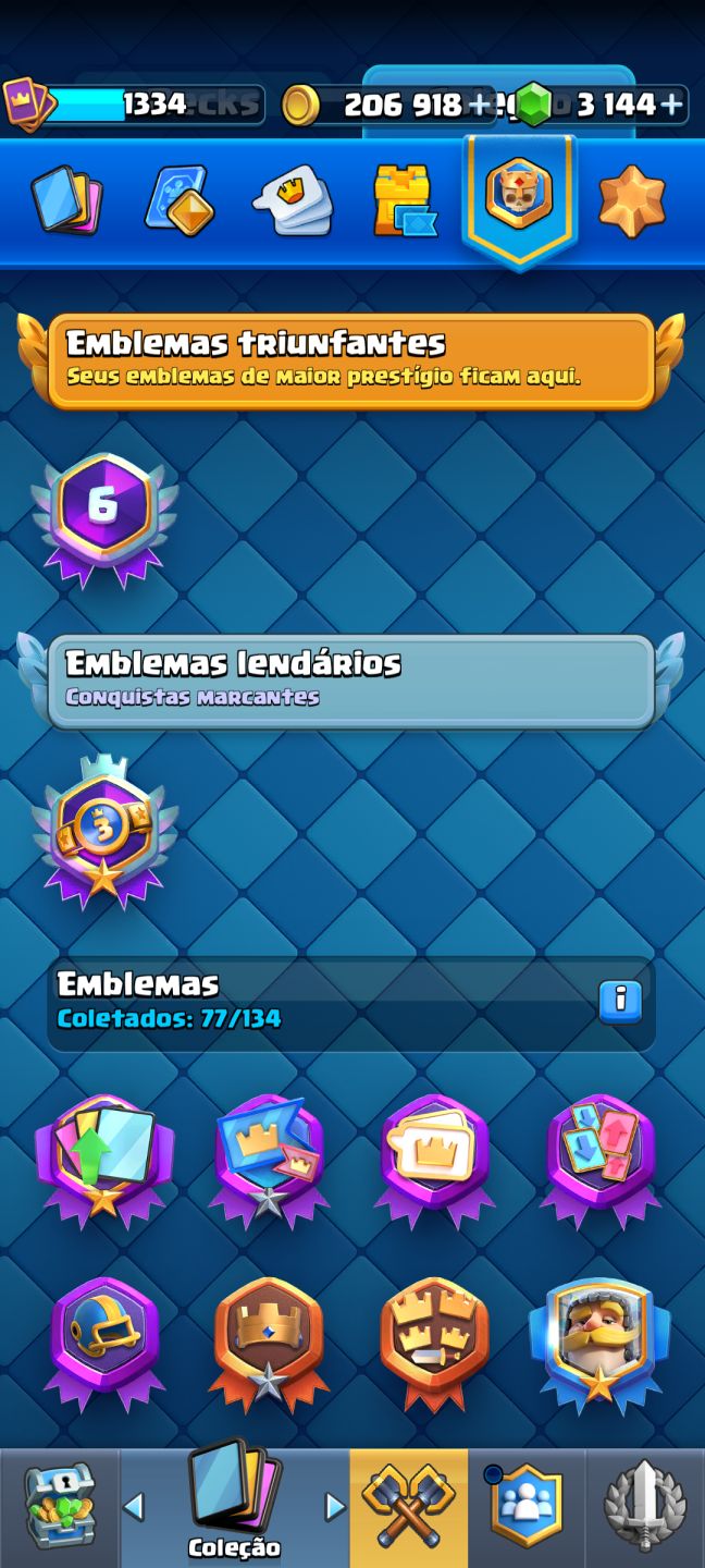 Conta Clash Royale 6 anos / 8 evoluções / 4 heróis / 3 campeões / 3000 gemas