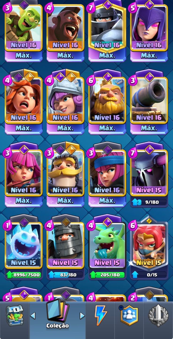 CONTA CLASH ROYALE | 123/123 CARTAS | CARTAS NÍVEL 16 + HERÓIS + EVOLUÇÕES