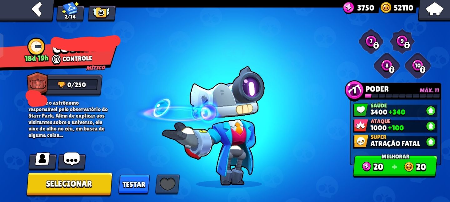 Conta de Brawl Stars com muitas gemas e possui Com O Cosmo!