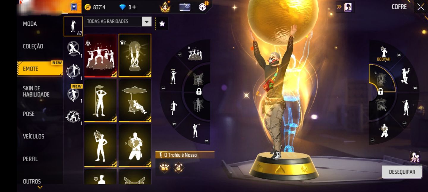 Conta de ff boa para ap + skins de armas evolutiva e conjuntos
