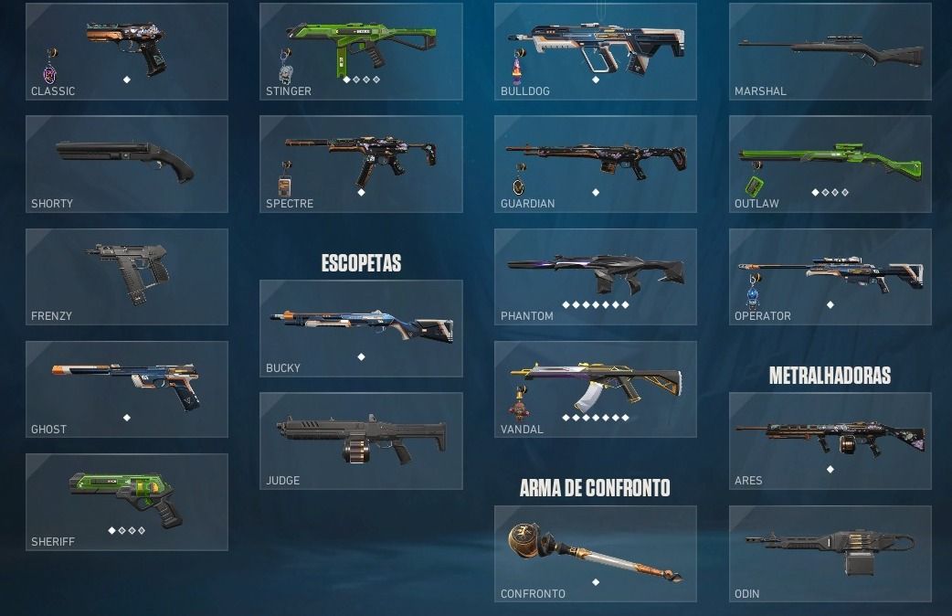 Conta valorant com bastante skins full acesso