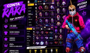 CONTA RARA DE FREE FIRE COM MAIS DE 10.247 CURTIDAS NO PERFIL!