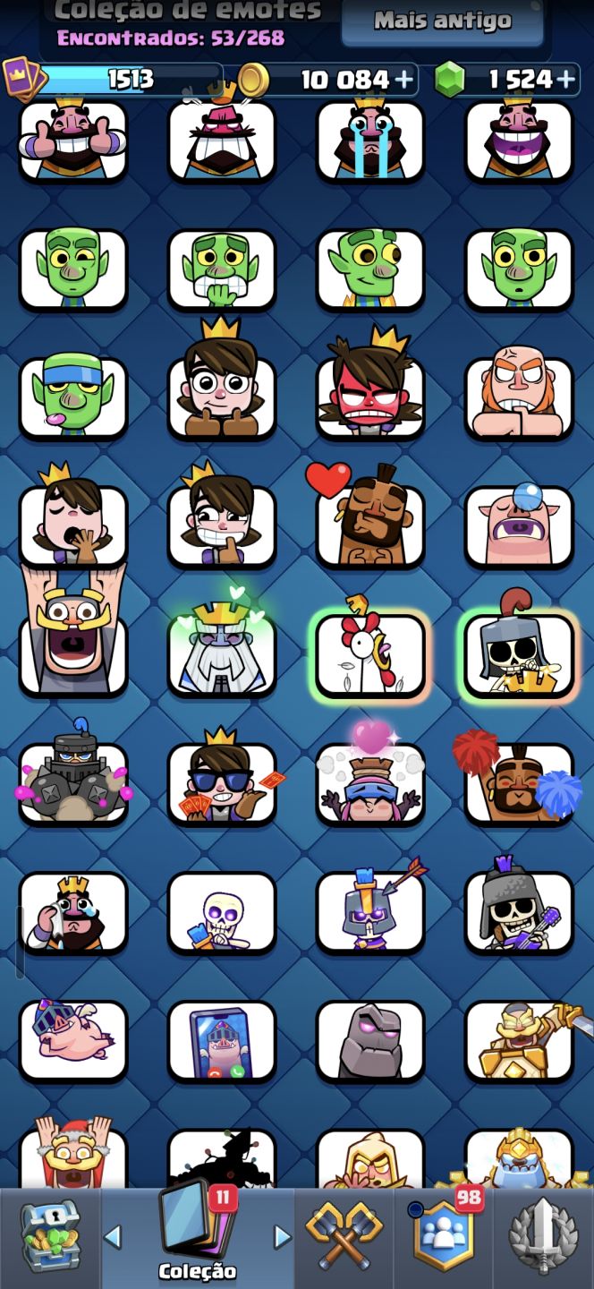 CONTA CLASH ROYALE 11000 TROFÉUS