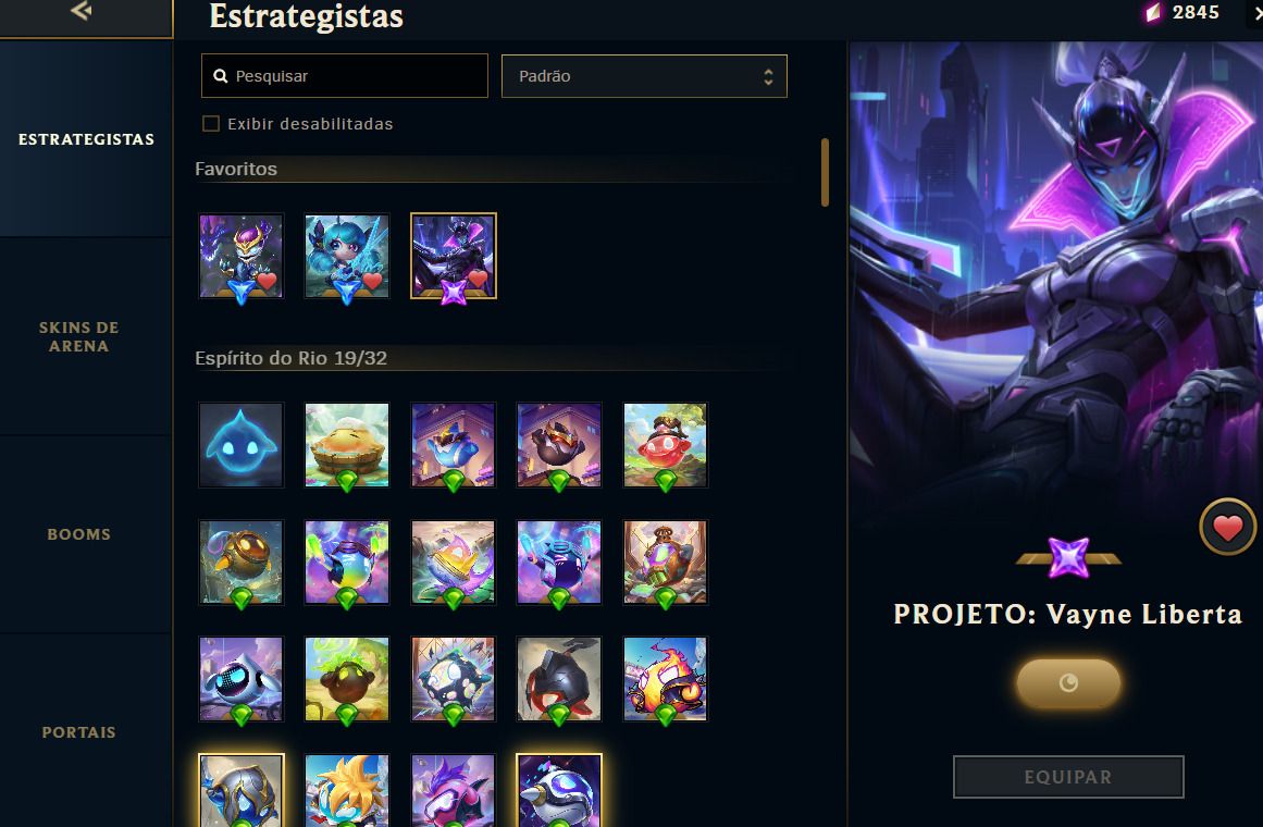 Conta LOL esmeralda full champs
